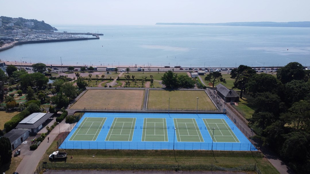Newly refurbished Abbey Park tennis courts