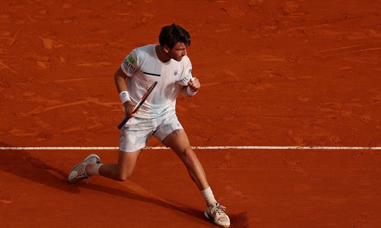 Cam Norrie fist pumps at the Monte Carlo Masters